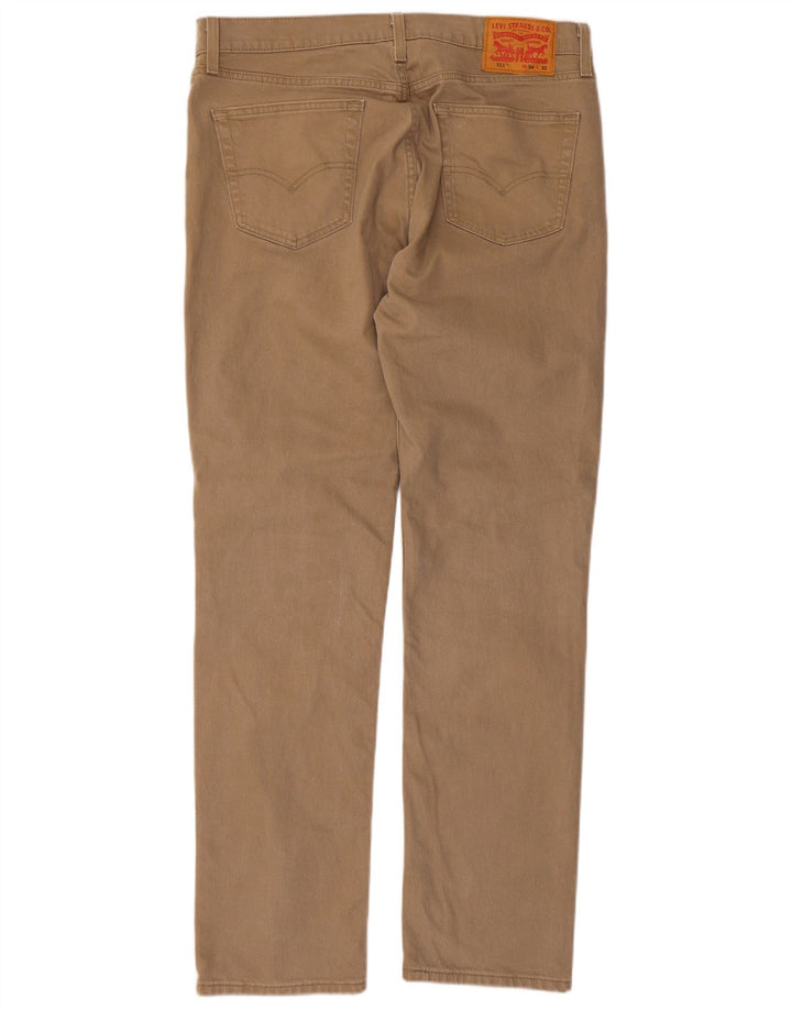Levi's Mens 511 Slim Jeans W34 L32 Μπεζ βαμβακερό