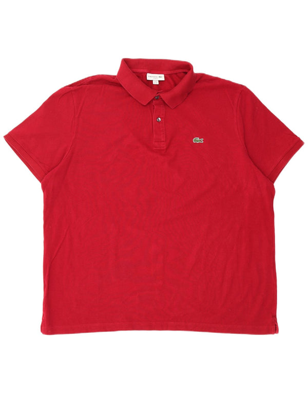 Lacoste Ανδρικό πουκάμισο Polo Slim Fit Μέγεθος 9 4XL Βαμβακερό μπορντό