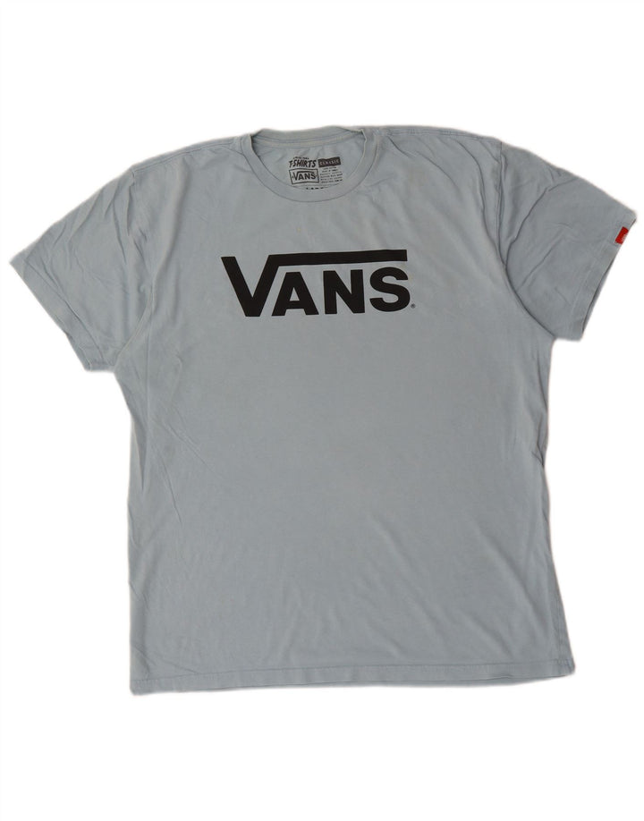 Ανδρικό γραφικό T-Shirt Vans Top μεγάλο μπλε βαμβακερό