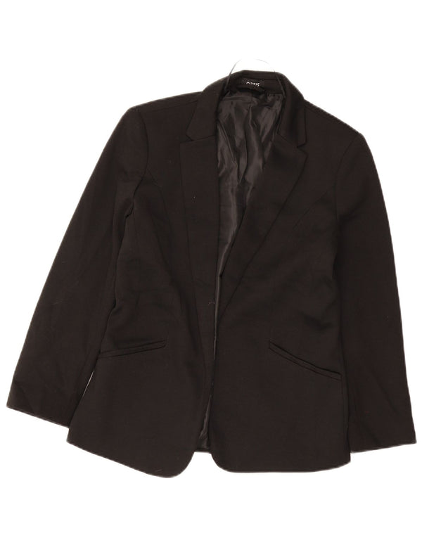 Oasis Γυναικείο Open Blazer Jacket UK 8 Small Black Polyester