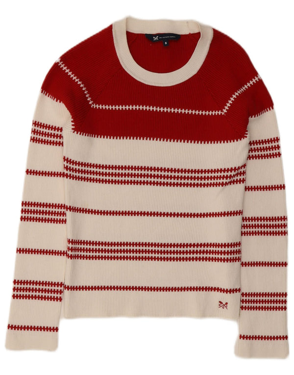 Crew Clothing Γυναικεία πουλόβερ με λαιμό σκάφος UK 8 Small White Ride