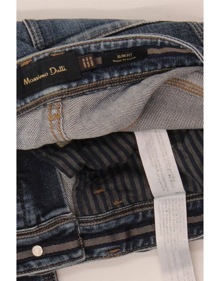 MASSIMO DUTTI Ανδρικό Slim Jeans EU 42 Large W34 L27 Μπλε βαμβακερό