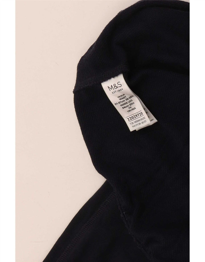 Ανδρική αθλητική φόρμα Marks & Spencer Παντελόνι μεγάλο Navy Blue από βαμβάκι