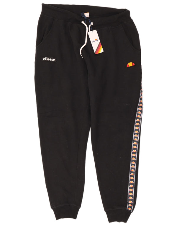 Ανδρική φόρμα γραφικών Ellesse Παντελόνι Joggers Μεγάλο Μαύρο Βαμβακερό