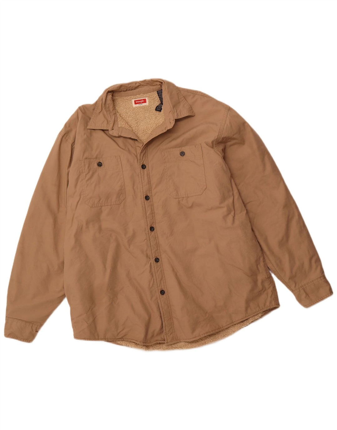 WRANGLER Ανδρικό σακάκι Sherpa UK 42 XL Καφέ Βαμβακερό