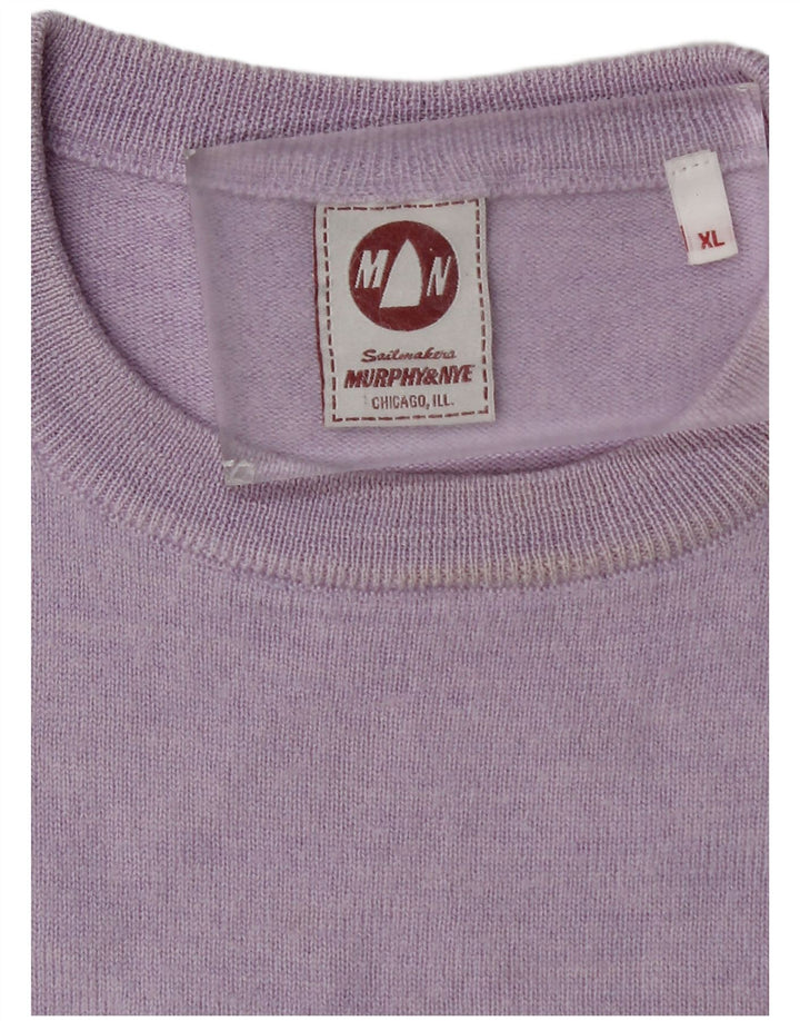 Murphy & Nye Mens Sailmakers Crew Neck Jumper πουλόβερ XL Purple