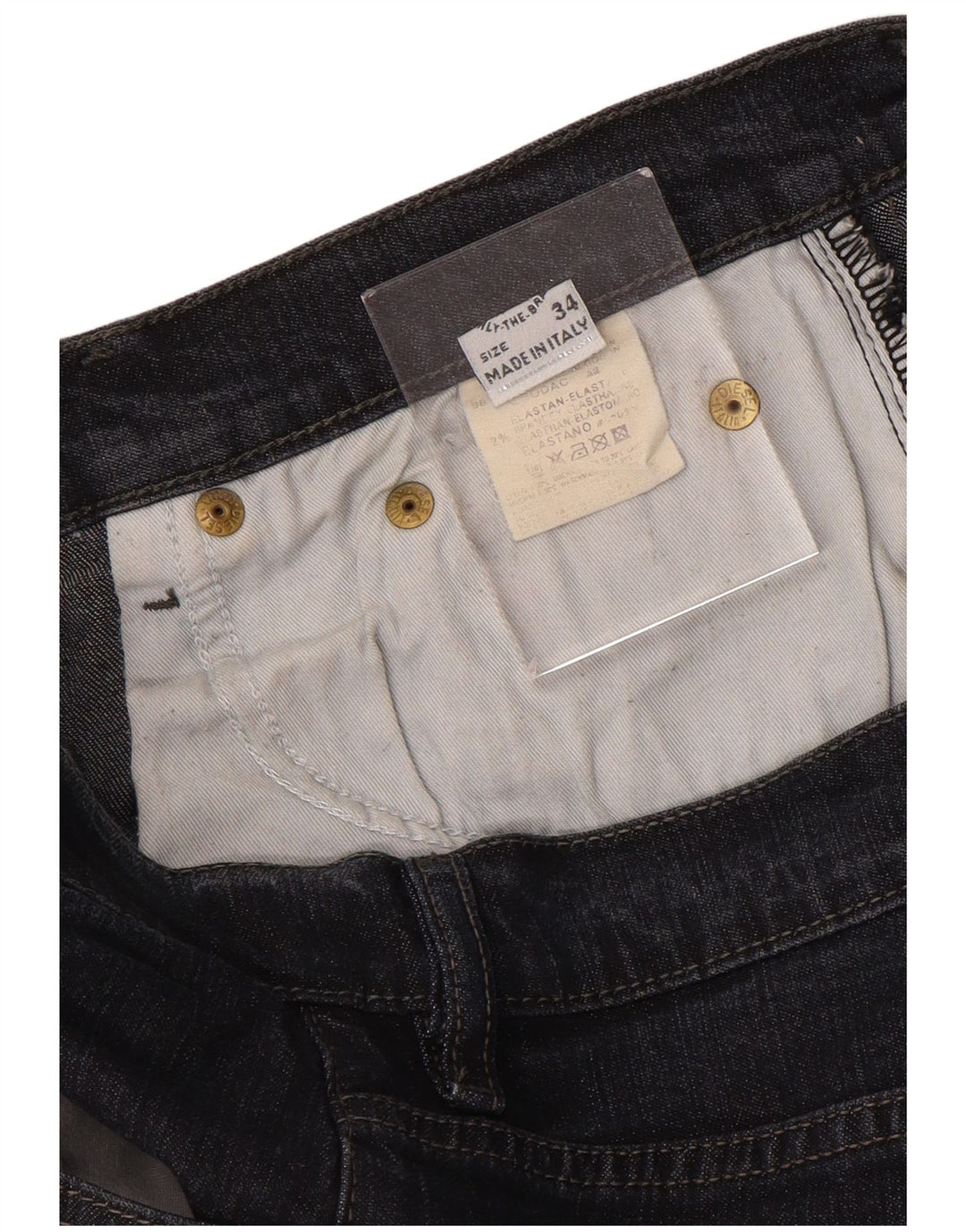 Diesel γυναικείο τζιν με φλάντζα W34 L32 Navy Blue Cotton
