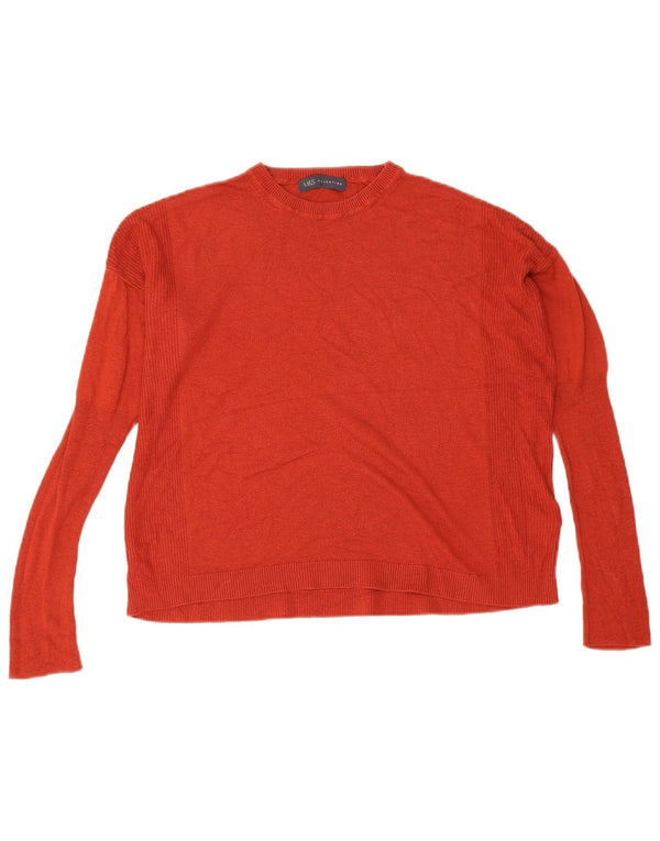 Marks & Spencer Γυναικείο πουλόβερ Crop Crew Neck Jumper UK 12 Medium Red