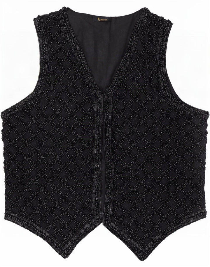 Vintage γυναικείο γιλέκο UK 14 Medium Black
