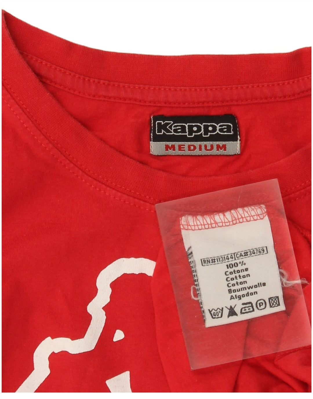 Ανδρικό γραφικό T-Shirt Kappa Top Μεσαίο κόκκινο βαμβακερό