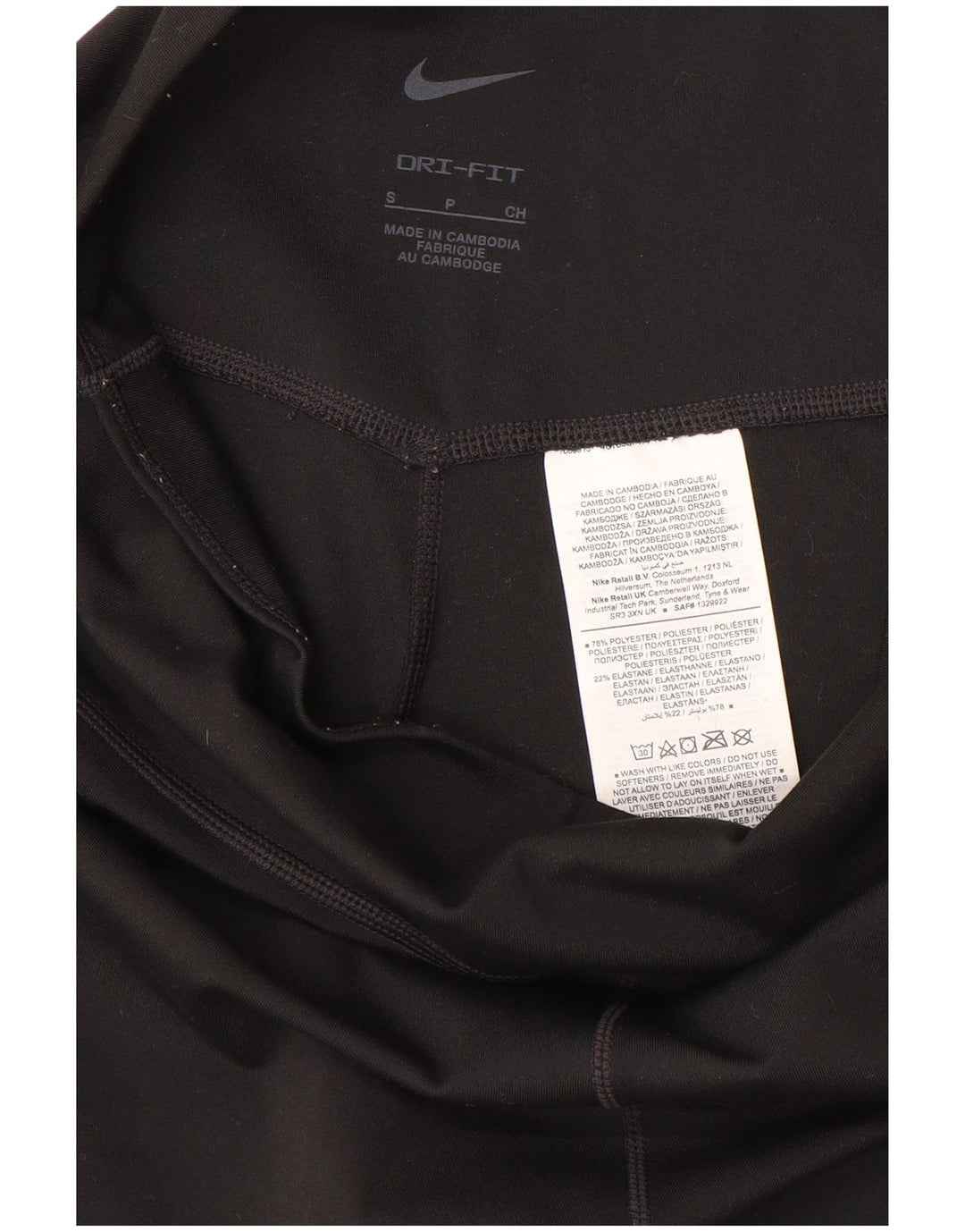 Γυναικεία κολάν NIKE Dri Fit Capri UK 10 Small Black Polyester