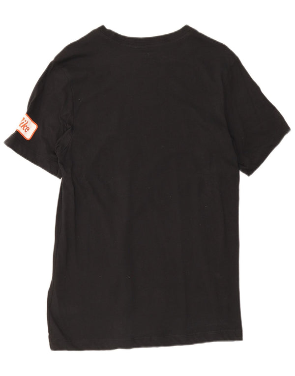 Μπλουζάκι Nike ανδρικό Dri Fit γραφικό μπλουζάκι, μικρό μαύρο βαμβακερό