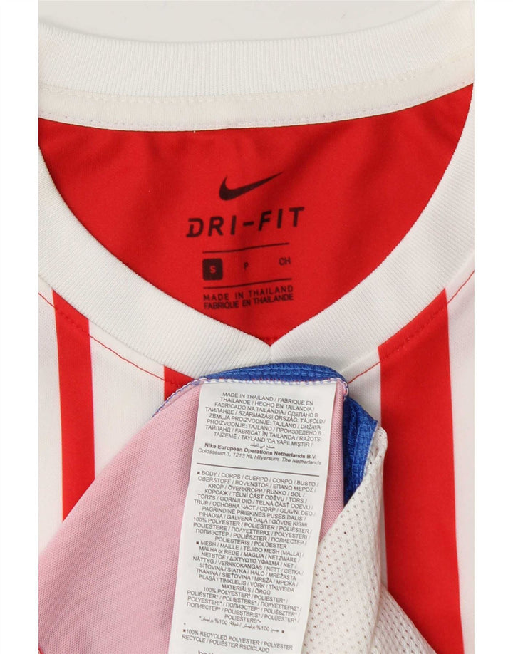 Ανδρικό μπλουζάκι Nike Dri Fit T-shirt, μικρό κόκκινο ριγέ πολυεστέρα