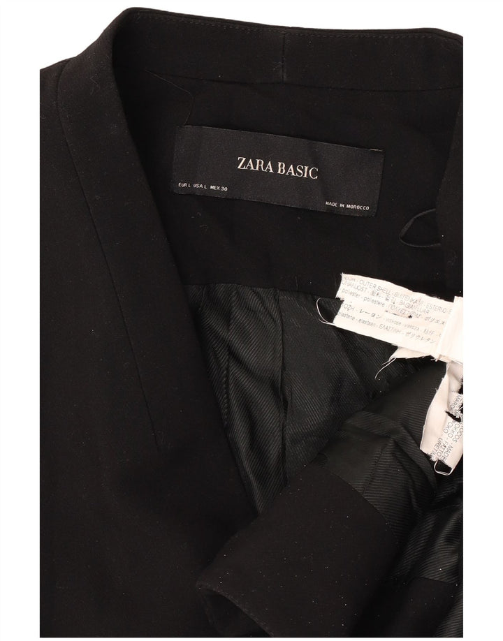 Zara Γυναικείο Σακάκι Μπλέιζερ UK 16 Μεγάλο Μαύρο Πολυεστέρα