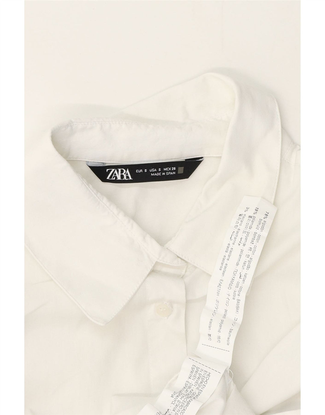 Γυναικείο Επίσημο Πουκάμισο ZARA UK 10 Small White Βαμβακερό