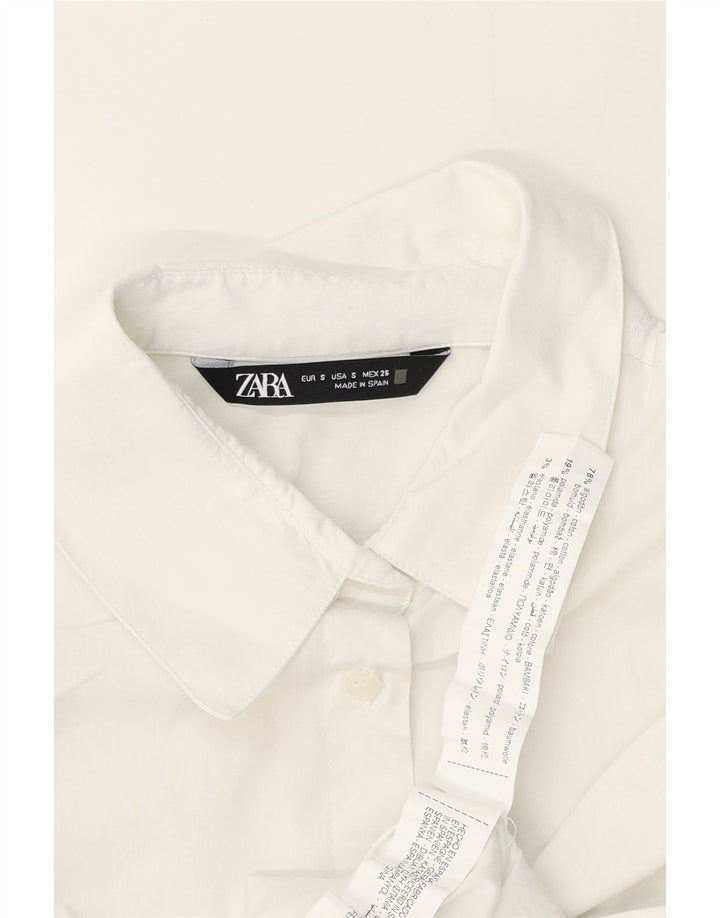 Γυναικείο Επίσημο Πουκάμισο ZARA UK 10 Small White Βαμβακερό