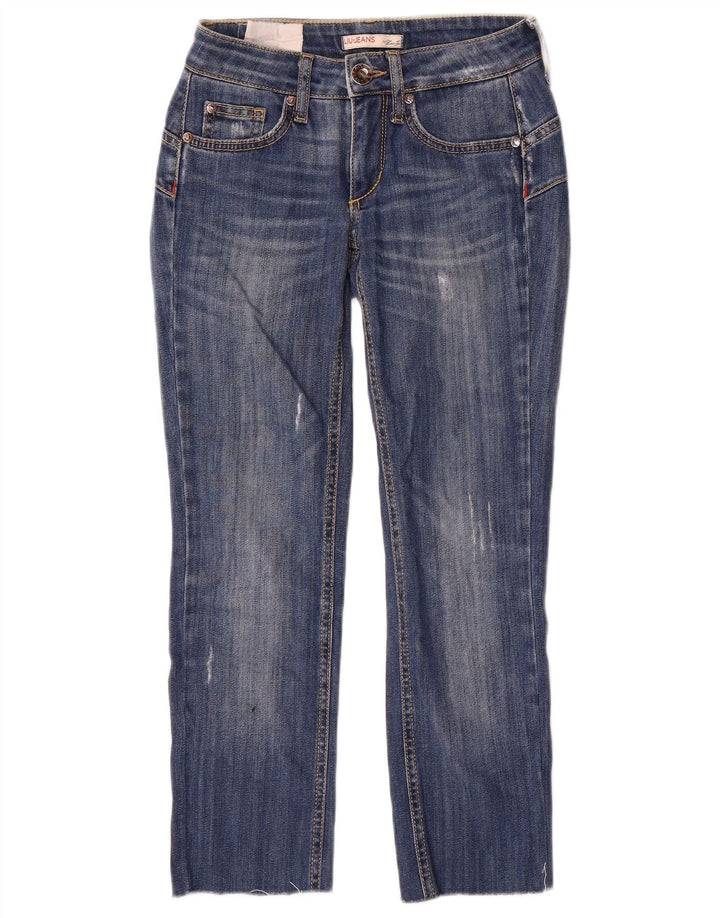 Liu Jo Γυναικεία Distressed Cropped Jeans W24 L24 Blue