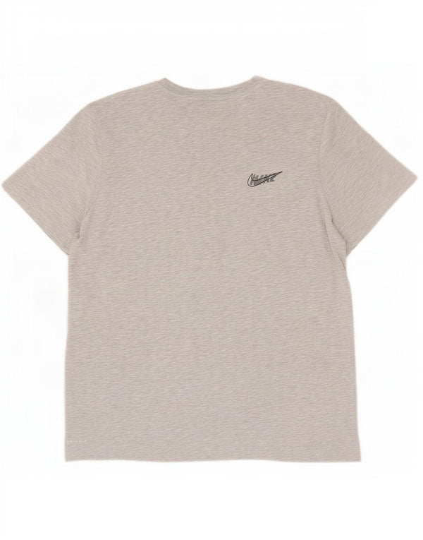Ανδρικό T-Shirt Nike με γραφικό Dri Fit XL Γκρι βαμβακερό