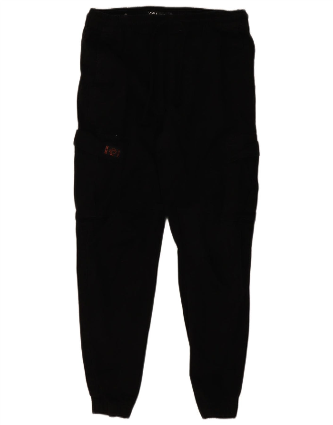 Zara Ανδρικό παντελόνι Joggers Cargo Medium W30 L27 Μαύρο βαμβακερό