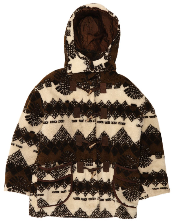 Henri Rossi γυναικείο μπουφάν με κουκούλα Duffle UK 18 XL Brown Fair Isle