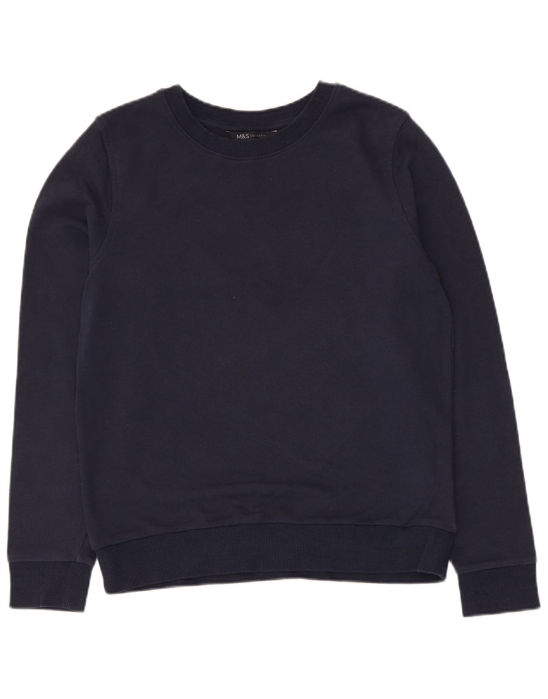 Marks & Spencer Γυναικεία φούτερ Jumper UK 10 Small Navy Blue Cotton
