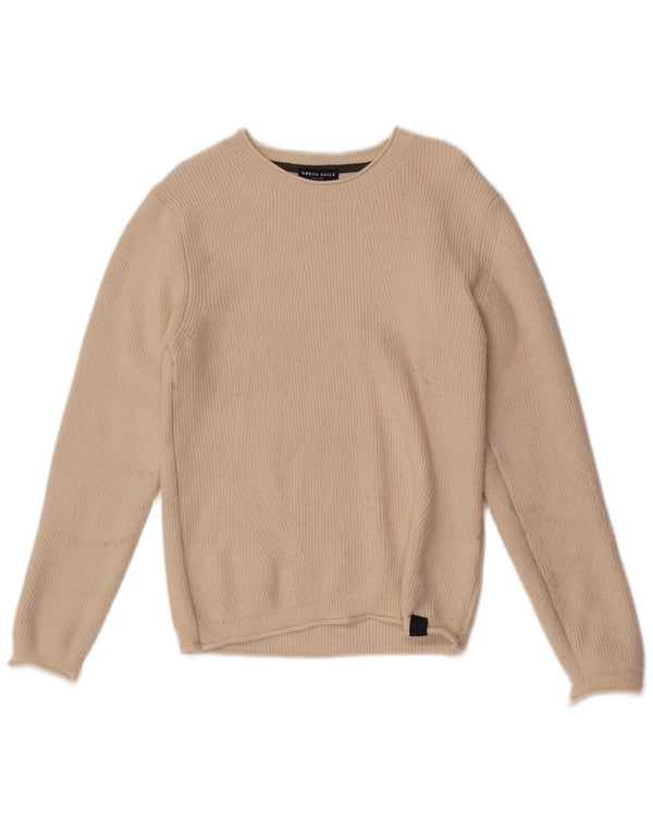 North Sails Γυναικείο πουλόβερ με λαιμόκοψη UK 10 Small Beige Viscose