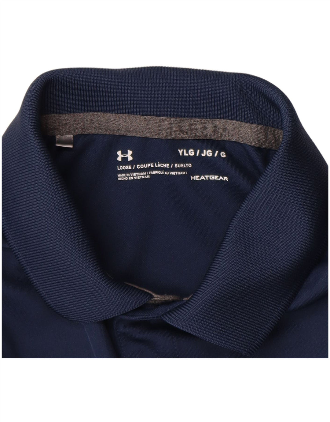UNDER Armour Boys Heat Gear Polo πουκάμισο 11-12 ετών Μεγάλο Navy Blue