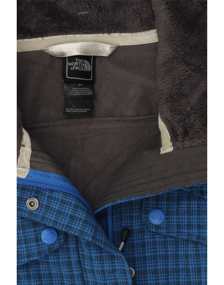 Το γυναικείο τζάκετ North Face Windbreaker UK 10 Small Blue Check Polyester