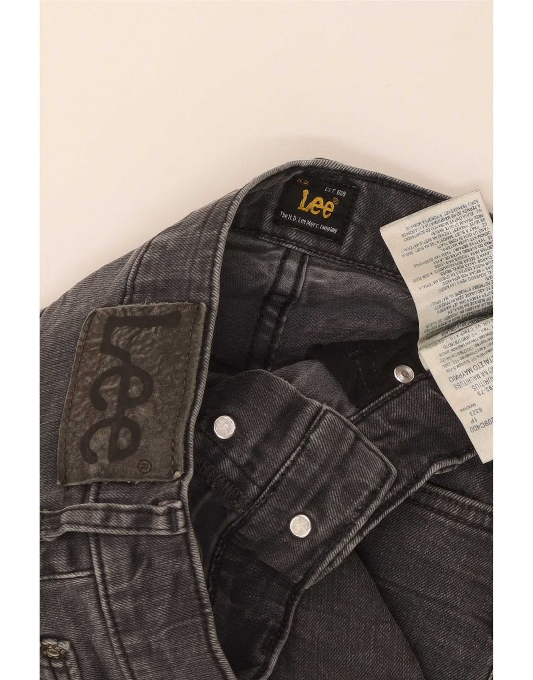 Lee Mens Straight Jeans W29 L32 Γκρι βαμβακερό