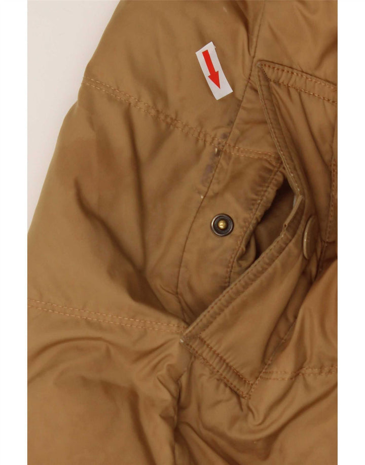 Tommy Hilfiger γυναικείο παλτό με κουκούλα UK 10 Small Brown Polyester