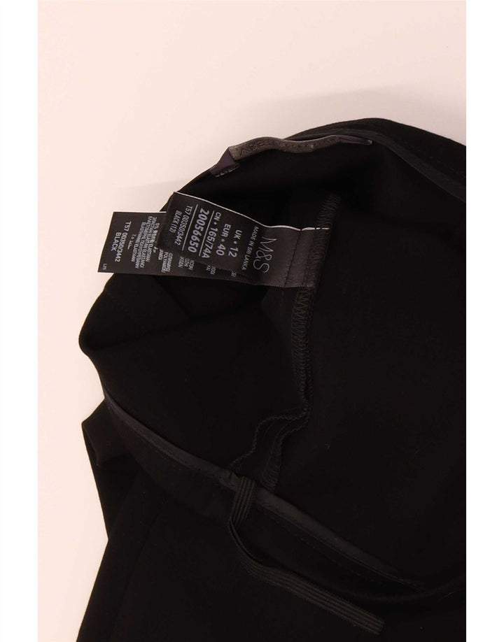 Marks & Spencer Γυναικεία Pencil Φούστα UK 12 Medium W30 Black Viscose