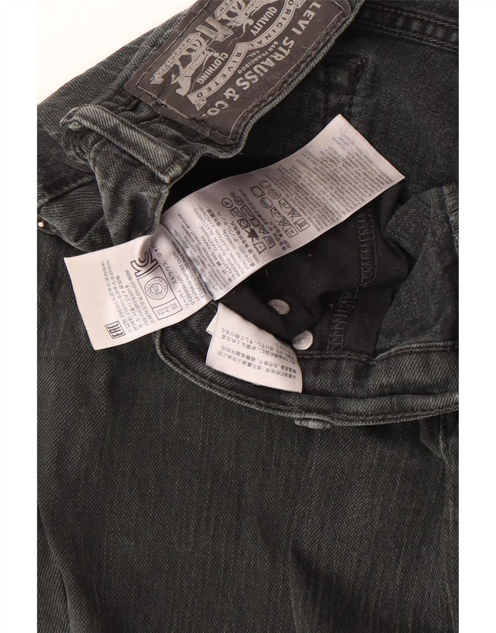 Ανδρικό τζιν Levi's Distressed Straight W33 L32 Μαύρο βαμβακερό