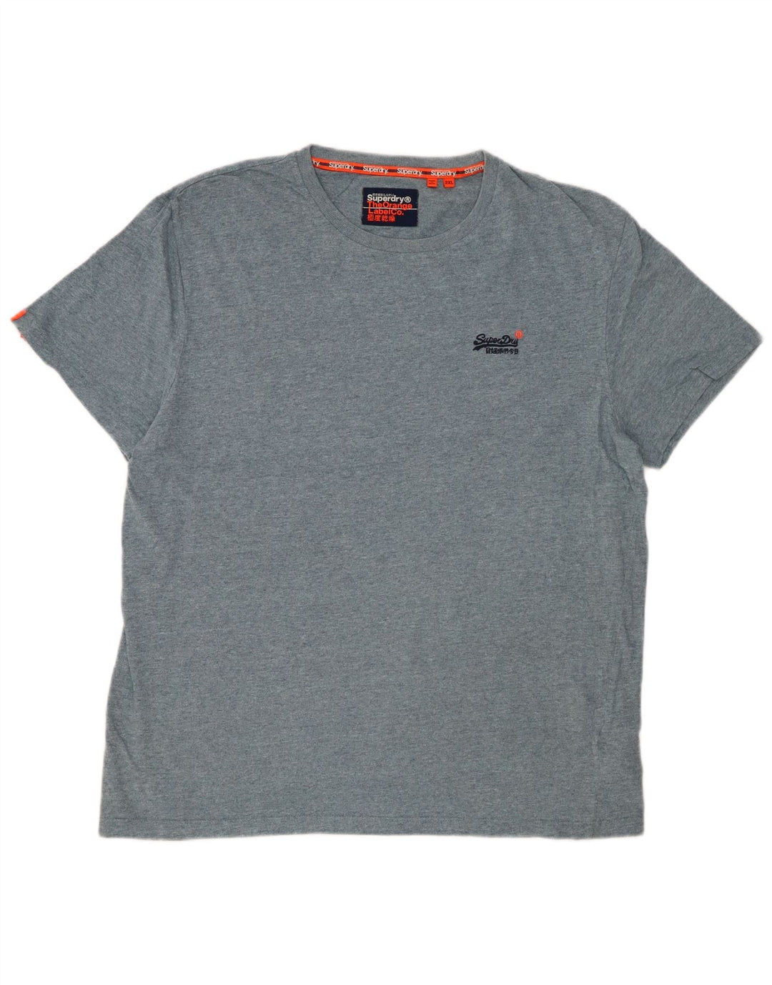 Ανδρικό T-Shirt SUPERDRY Top 2XL από βαμβακερό μπλε φλύκταινα