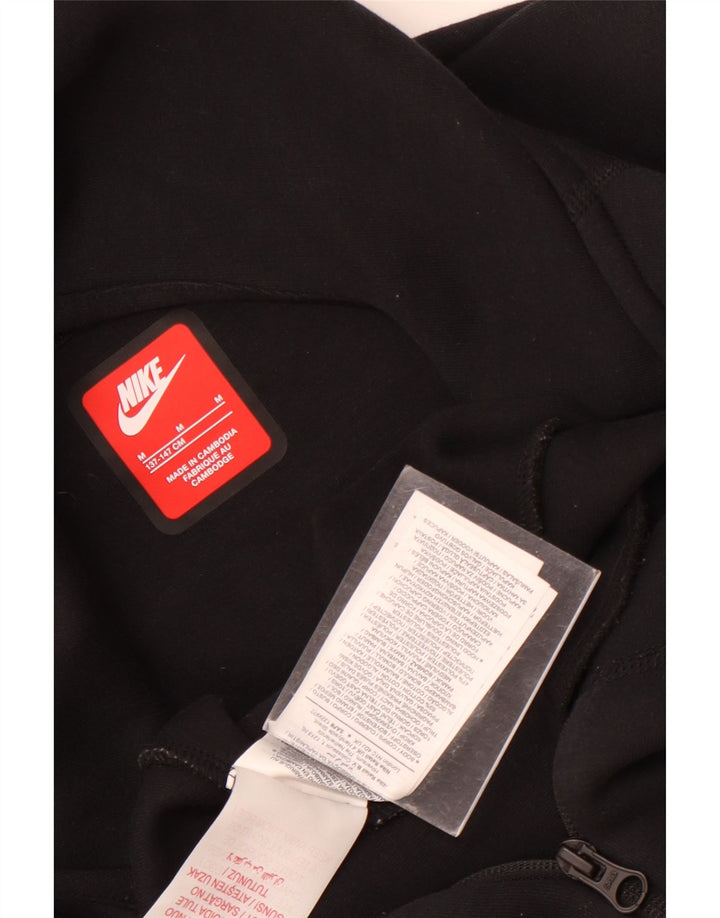 Πουλόβερ Nike Boys με φερμουάρ με κουκούλα 10-11 ετών, μεσαίο μαύρο βαμβακερό