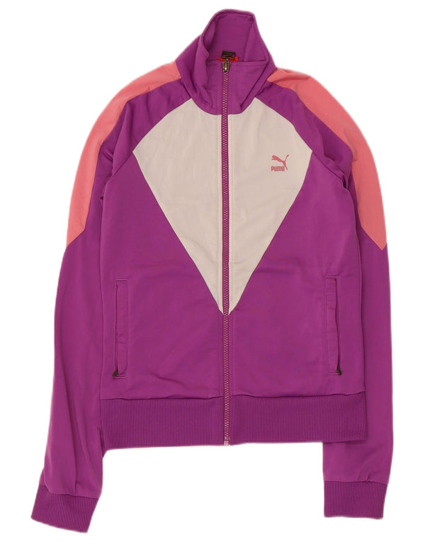 Γυναικεία αθλητική φόρμα Puma Top Jacket UK 10 Small Purple Colourblock Polyester