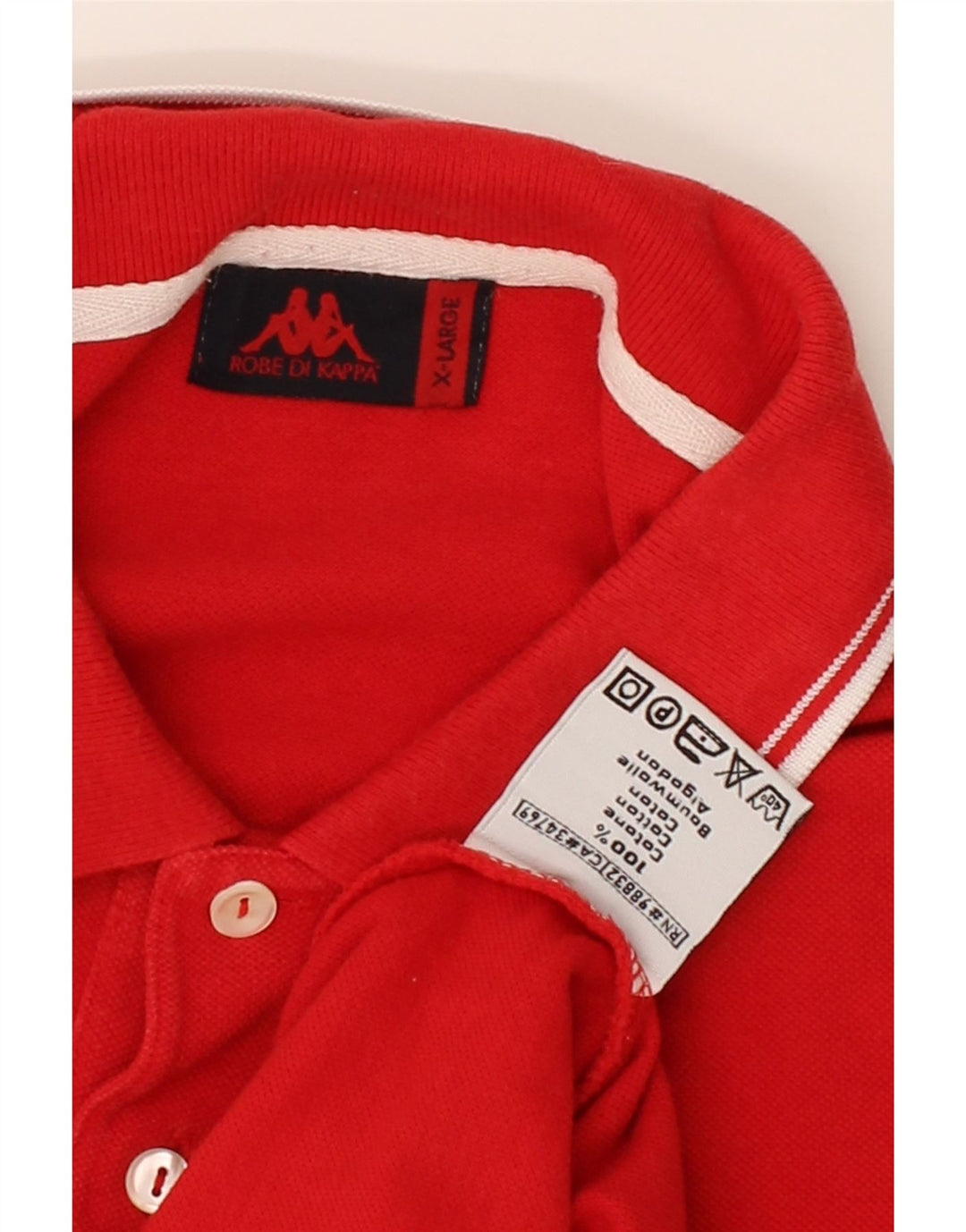 KAPPA Mens Polo Shirt XL Red Cotton Vintage Kappa and Second-Hand Kappa from Messina Hembry 