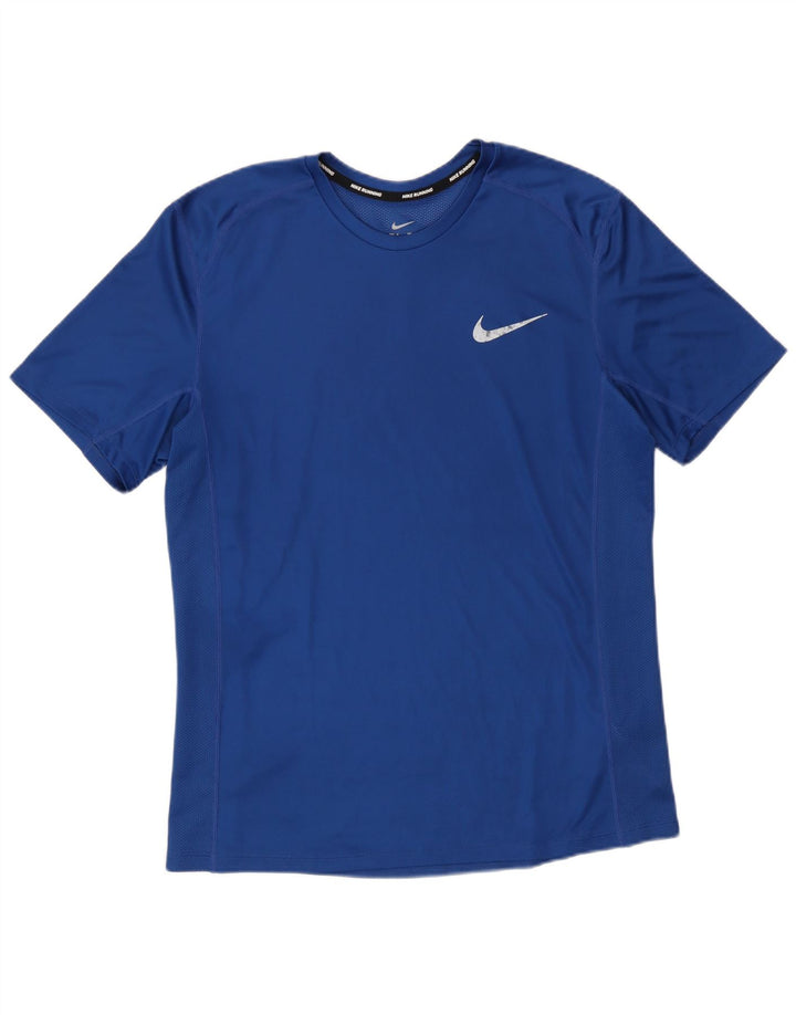 Ανδρικό μπλουζάκι Nike Dri Fit Τοπ μεσαίου μπλε πολυεστέρα