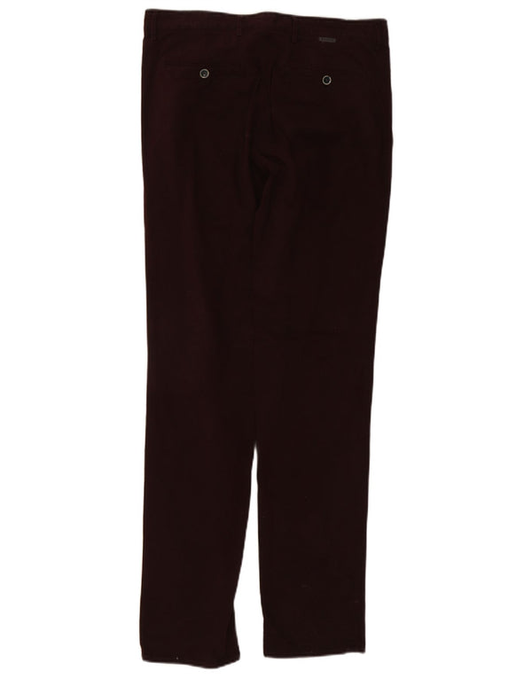 Massimo Dutti Ανδρικό Slim παντελόνι Chino W32 L33 Βαμβακερό μπορντό