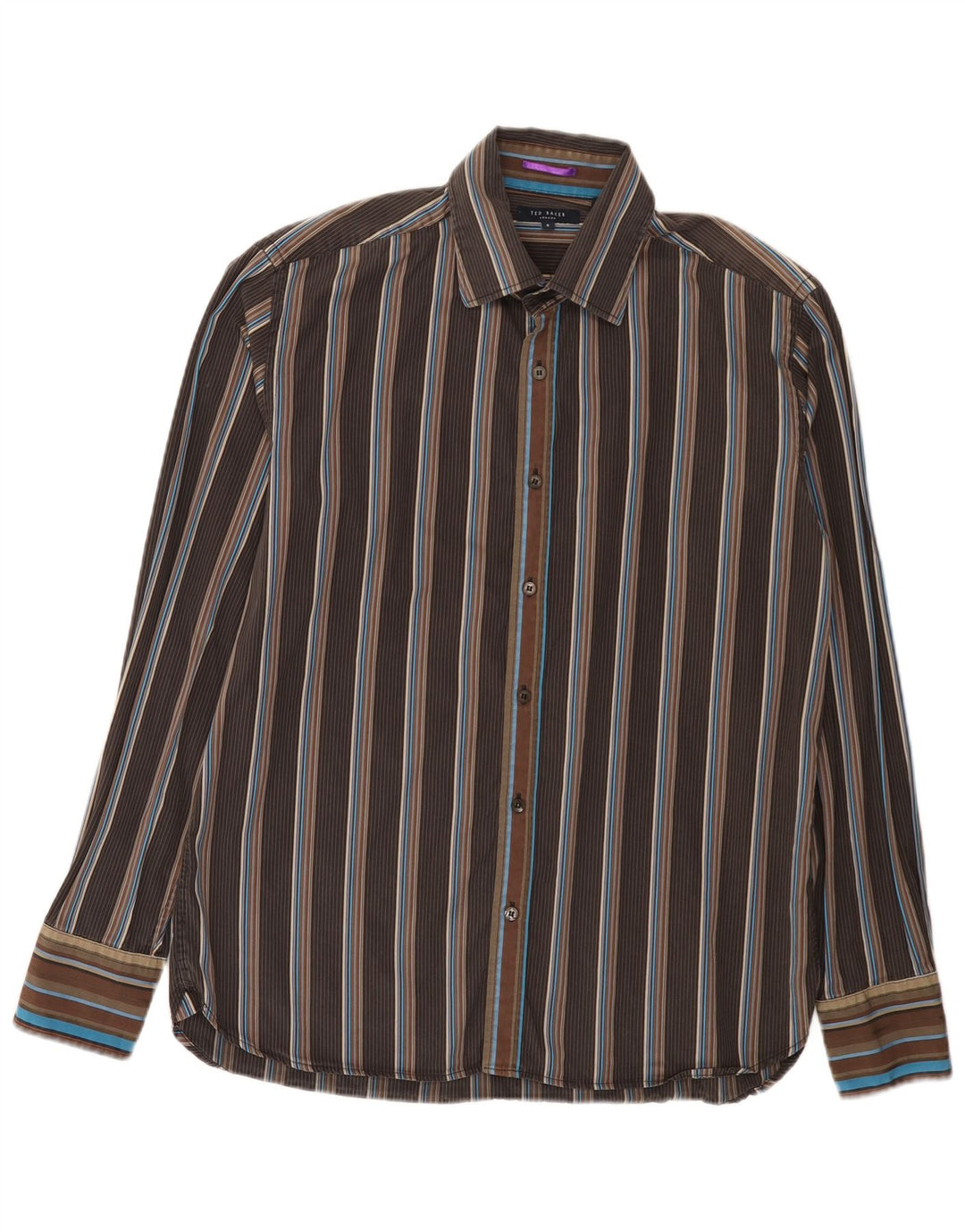 Ted Baker Ανδρικό πουκάμισο 5 XL Καφέ ριγέ