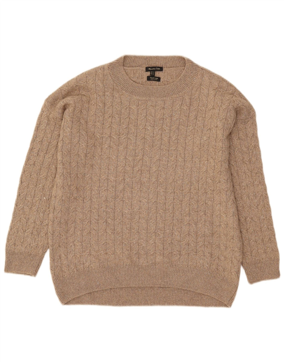 Massimo Dutti Γυναικείο πουλόβερ υπερμεγέθη Crew Neck Jumper UK 10 Small Grey