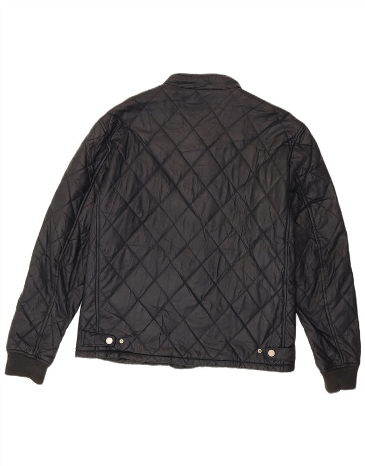Zara Ανδρικό καπιτονέ μπουφάν UK 42 XL Μαύρο Πολυεστέρας