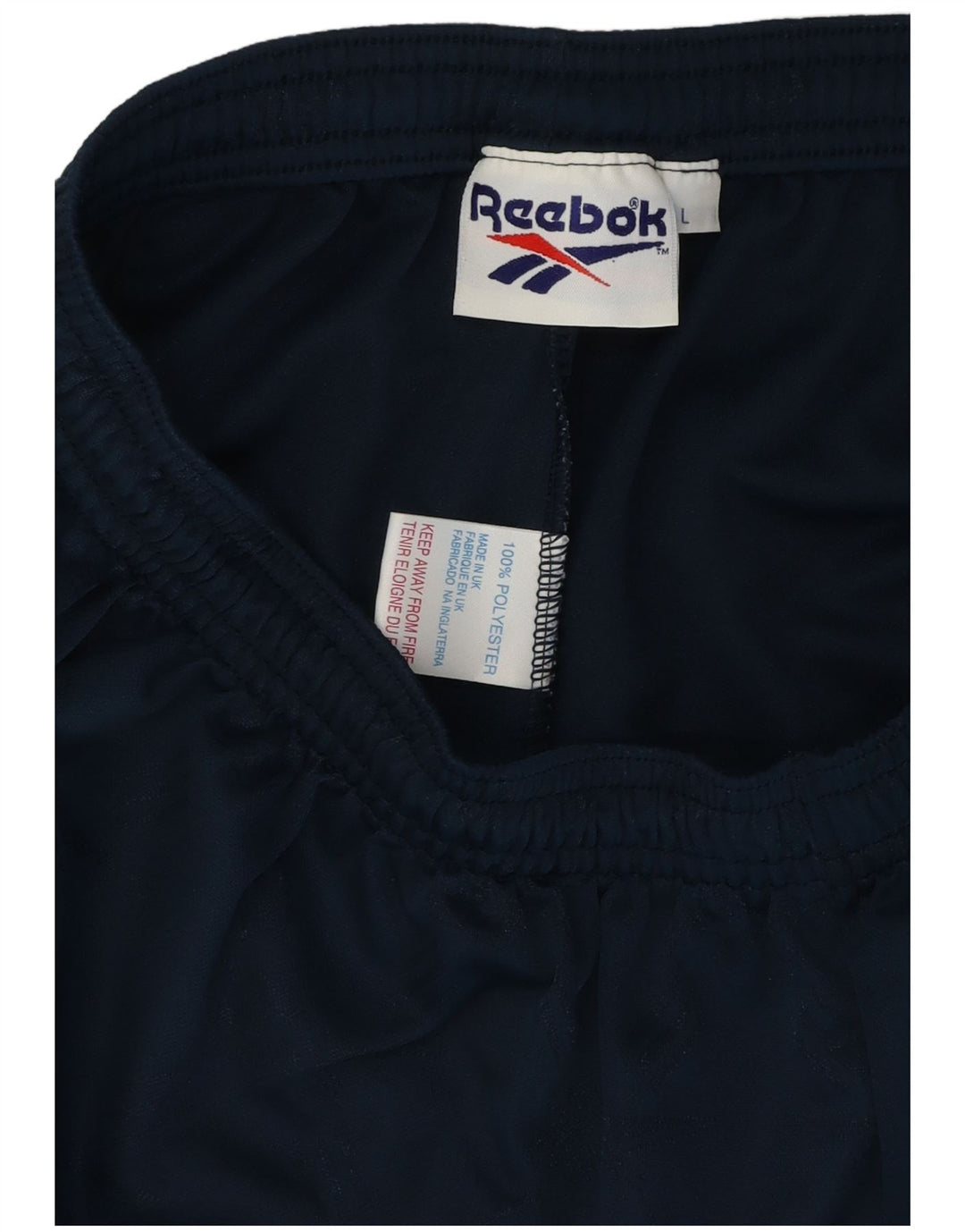 Ανδρικό γραφικό αθλητικό σορτς Reebok μεγάλο μπλε ναυτικό πολυεστέρα