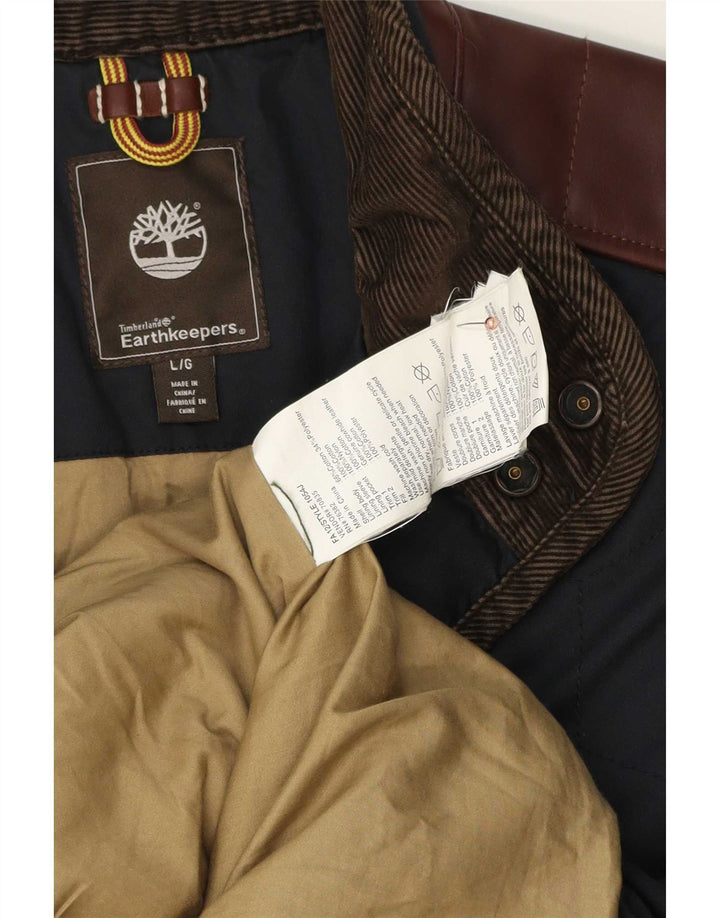 Timberland Mens Earthkeepers Quilted Jacket UK 40 Large Navy Blue