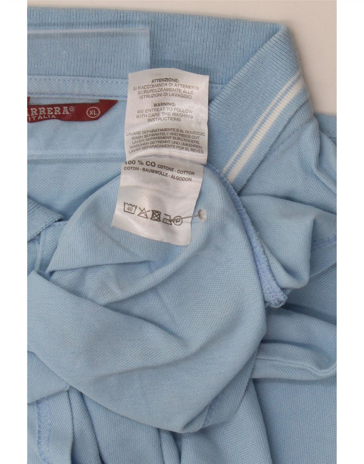 CARRERA Mens Polo Shirt XL Blue Cotton Vintage Carrera and Second-Hand Carrera from Messina Hembry 