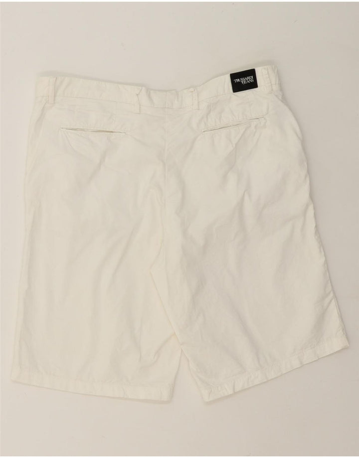 TRUSSARDI Mens Chino Shorts IT 50 Large W36  White Cotton Vintage Trussardi and Second-Hand Trussardi from Messina Hembry 