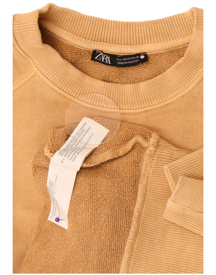 Zara Γυναικεία φούτερ Oversized Jumper UK 14 Medium Beige Βαμβακερό