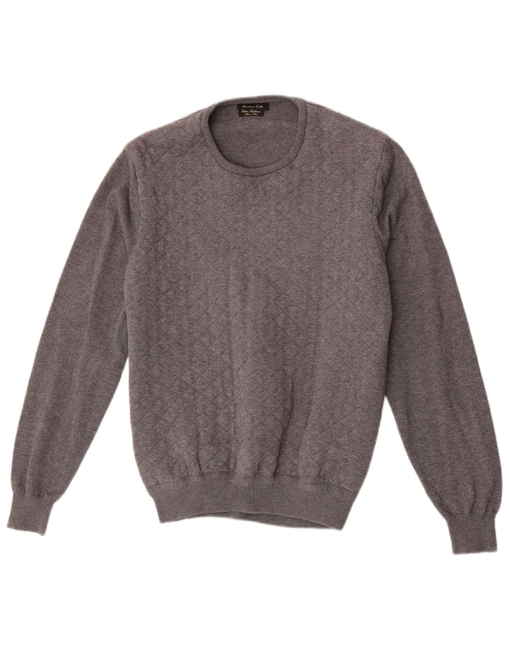 Massimo Dutti Γυναικείο πουλόβερ με λαιμόκοψη UK 14 μεσαίου γκρι πολυεστέρα