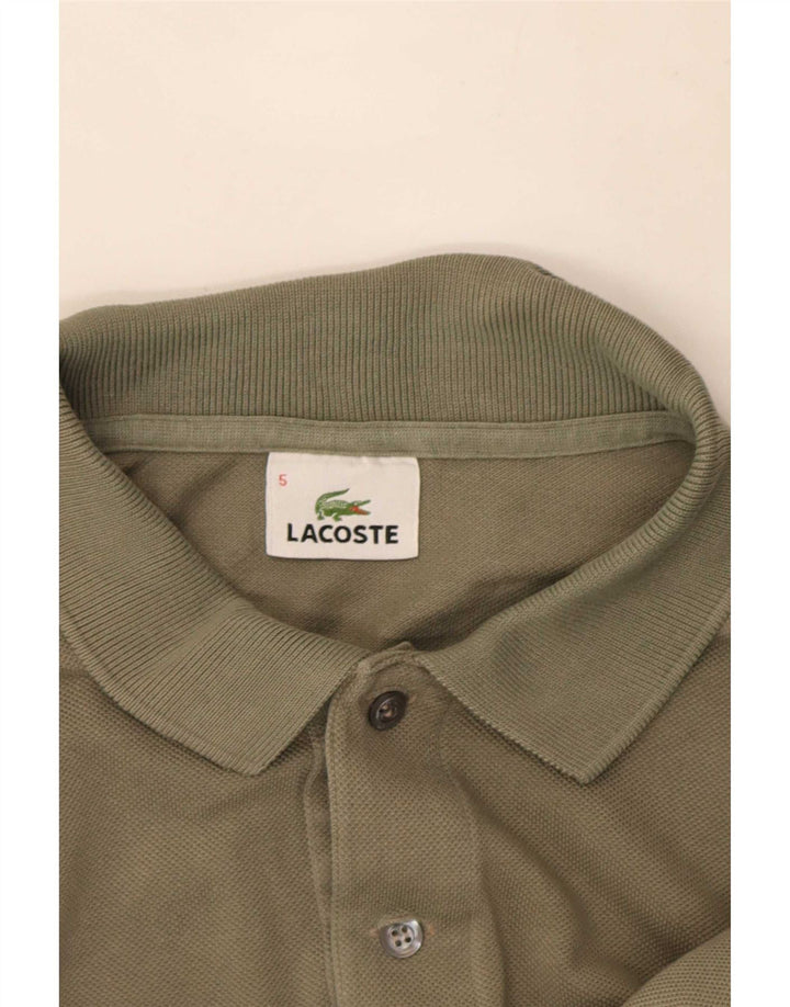 Ανδρικό πουκάμισο πόλο Lacoste Νούμερο 5 Μεγάλο χακί βαμβακερό