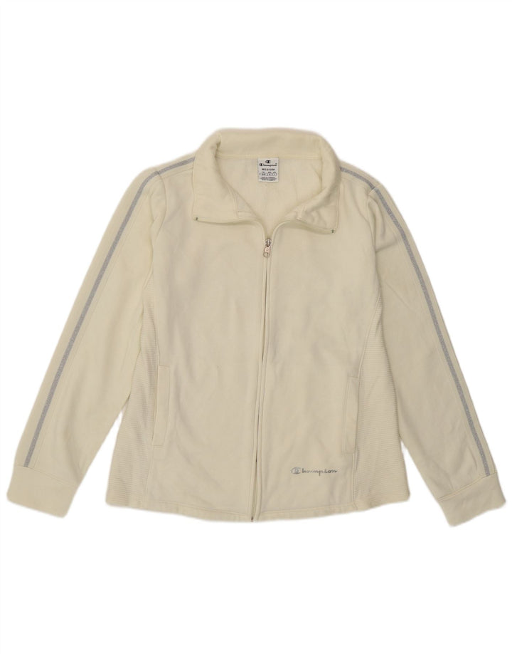 Γυναικεία αθλητική φόρμα Champion Top Jacket UK 14 Medium Off White