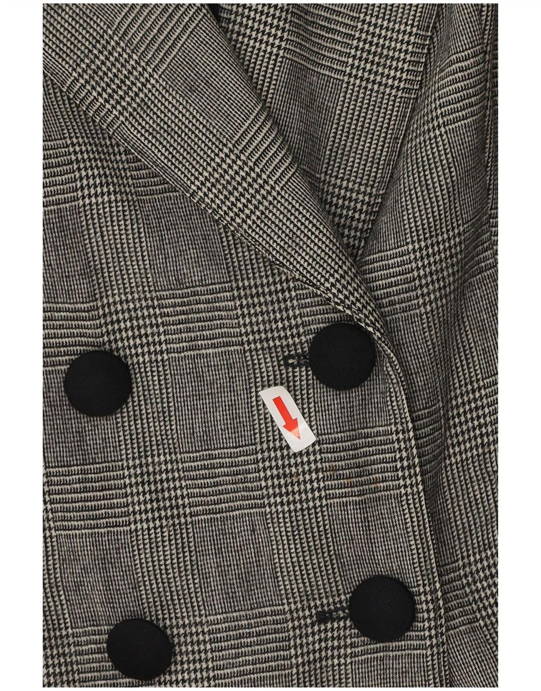 Vintage γυναικείο μακρυμάνικο σακάκι UK 18 XL Grey Houndstooth